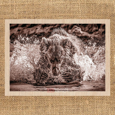 FISHING BEAR pyroprinter & laser-ready file 3DWave.us